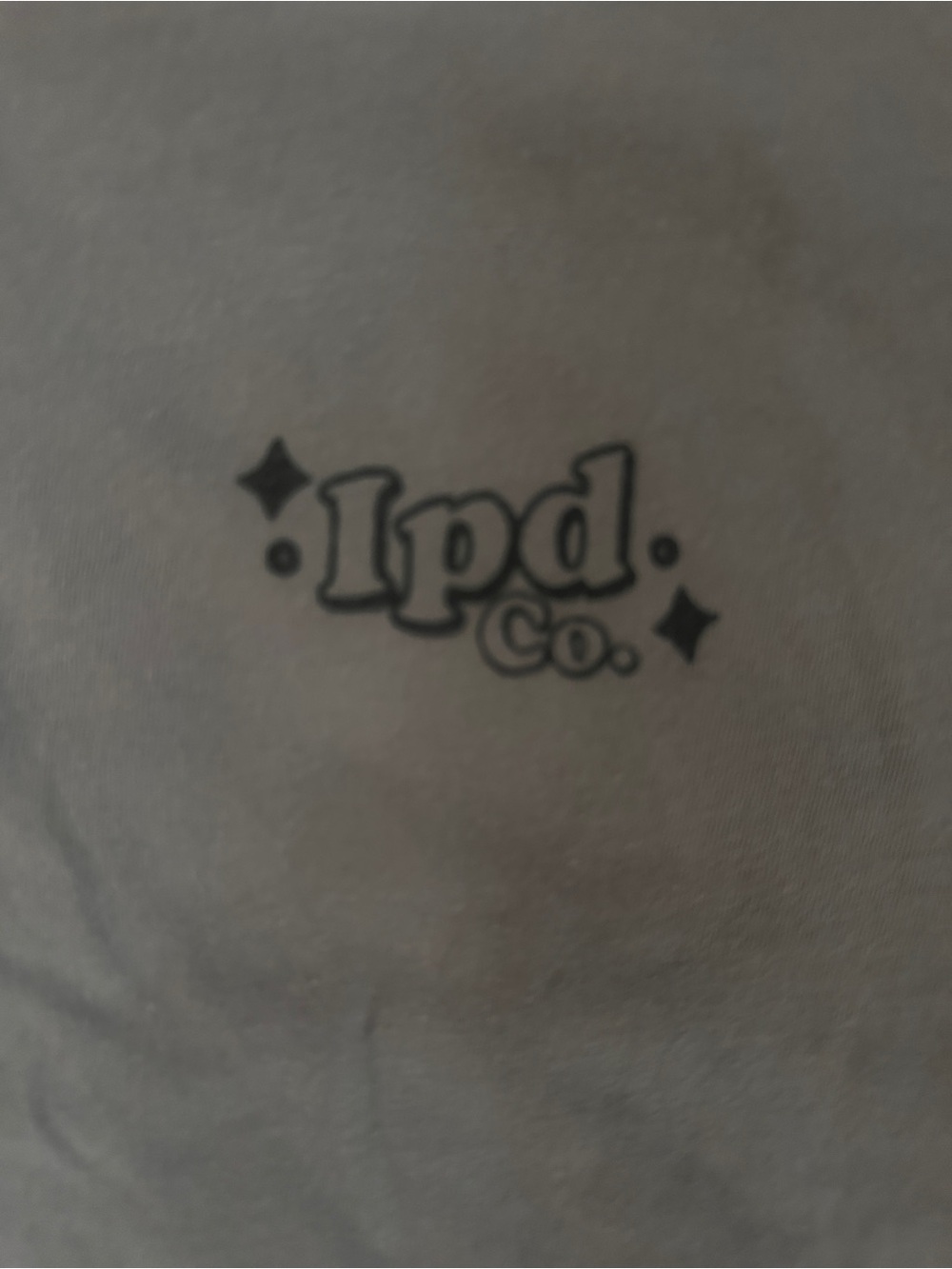Minimal Chest Logo Crewneck T-Shirt in Light Gray - Picture 3 of 5